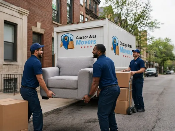 Appliance ready for delivery to a new Chicago home