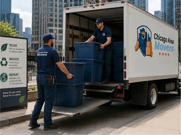 Chicago Area Movers crew ready to book a full-service move