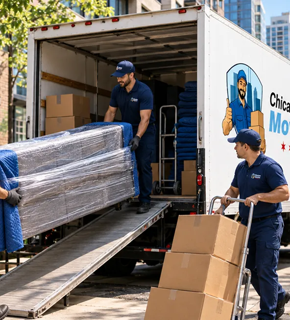 people loading boxes